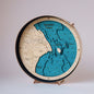 Dublin collection round wooden 3d maps