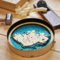 Galway collection round wooden 3d maps