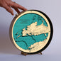 Kerry collection Round wooden 3d maps